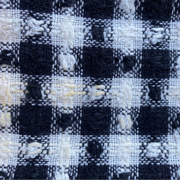 VINTAGE LESLIE FAY BLACK WHITE PLAID SKIRT SIZE 26W WOOL BLEND WINTER GRUNGE 3XL - Picture 5 of 7